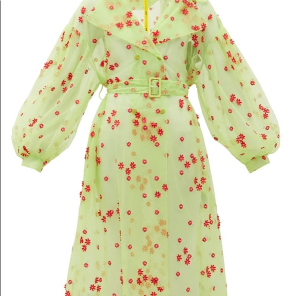 MONCLER x Genius Simon Rocha Floral Trench Coat
